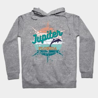 Jupiter Florida Exploding Retro Vintage Sunset Hoodie